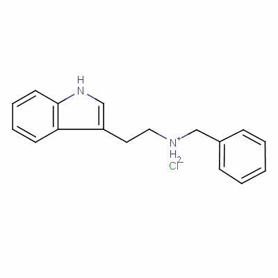 N-芐基-1H-吲哚-3-乙胺鹽酸鹽結(jié)構(gòu)式_63938-61-4結(jié)構(gòu)式