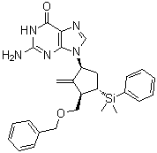 6-O-benzyl-4-dehydroxy-4-dimethylphenylsilyl entecavirStructure,649761-24-0Structure 6-O-benzyl-4-dehydroxy-4-dimethylphenylsilyl entecavir Structure,649761-24-0Structure