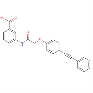 3-(2-(4-(2-苯基乙炔)苯氧基)乙酰氨基)苯甲酸結構式_649773-77-3結構式