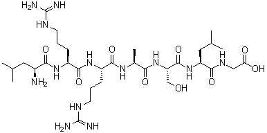 L-亮氨酰-L-精氨酰-L-精氨酰-L-丙氨酰-L-絲氨酰-L-亮氨酰-甘氨酸結(jié)構(gòu)式_65189-71-1結(jié)構(gòu)式