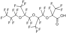 2,3,3,3-Tetrafluoro-2-(1,1,2,3,3,3-hexafluoro-2-(1,1,2,3,3,3-hexafluoro-2-(trifluoromethoxy)propoxy)propoxy)propanoic acidStructure,65294-16-8Structure 2,3,3,3-Tetrafluoro-2-(1,1,2,3,3,3-hexafluoro-2-(1,1,2,3,3,3-hexafluoro-2-(trifluoromethoxy)propoxy)propoxy)propanoic acid Structure,65294-16-8Structure