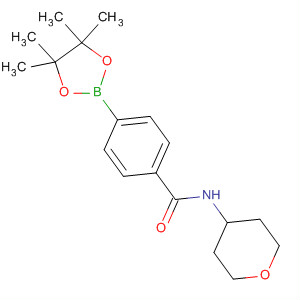 N-(四氫-2H-吡喃-4-基)-4-(4,4,5,5-四甲基-1,3,2-二噁硼烷-2-基)苯甲酰胺結(jié)構(gòu)式_656239-37-1結(jié)構(gòu)式