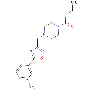 Ethyl 4-((5-m-tolyl-1,2,4-oxadiazol-3-yl)methyl)piperazine-1-carboxylateStructure,657427-24-2Structure Ethyl 4-((5-m-tolyl-1,2,4-oxadiazol-3-yl)methyl)piperazine-1-carboxylate Structure,657427-24-2Structure
