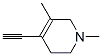 (9CI)-4-乙炔-1,2,3,6-四氫-1,5-二甲基-吡啶結(jié)構(gòu)式_66284-73-9結(jié)構(gòu)式