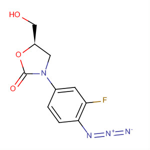 3-(4-Azido-3-fluoro-phenyl)-5-hydroxymethyl-oxazolidin-2-oneStructure,677727-23-0Structure 3-(4-Azido-3-fluoro-phenyl)-5-hydroxymethyl-oxazolidin-2-one Structure,677727-23-0Structure