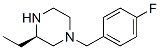(3r)-(9ci)-3-乙基-1-[(4-氟苯基)甲基]-哌嗪結(jié)構(gòu)式_685535-16-4結(jié)構(gòu)式