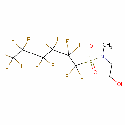 1,1,2,2,3,3,4,4,5,5,6,6,6-三deca氟-n-(2-羥基乙基)-n-甲基-1-己烷磺酰胺結(jié)構(gòu)式_68555-75-9結(jié)構(gòu)式