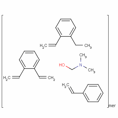 Ethylethenylbenzene, ethenylbenzene, diethenylbenzene polymer, n,n,n-trimethylmethanaminium hydroxideStructure,69011-18-3Structure Ethylethenylbenzene, ethenylbenzene, diethenylbenzene polymer, n,n,n-trimethylmethanaminium hydroxide Structure,69011-18-3Structure