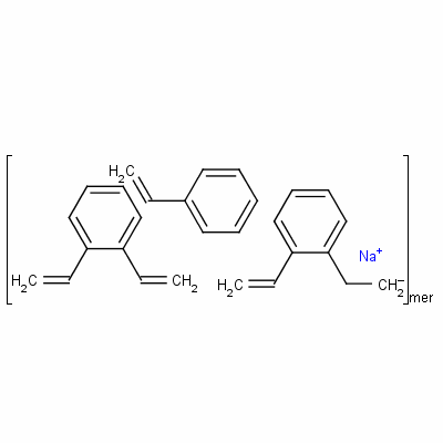 Ethenylbenzene, diethenylbenzene, ethylethenylbenzene polymer, sulfonated, sodium saltStructure,69011-22-9Structure Ethenylbenzene, diethenylbenzene, ethylethenylbenzene polymer, sulfonated, sodium salt Structure,69011-22-9Structure