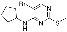 5-Bromo-n-cyclopentyl-2-(methylthio)-4-pyrimidinamineStructure,733039-23-1Structure 5-Bromo-n-cyclopentyl-2-(methylthio)-4-pyrimidinamine Structure,733039-23-1Structure