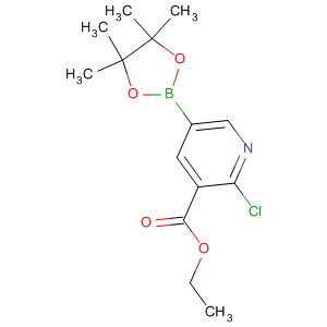 2-Chloro-5-(4,4,5,5-tetramethyl-1,3,2-dioxaborolan-2-yl)-3-pyridinecarboxylic acid ethyl esterStructure,741709-69-3Structure 2-Chloro-5-(4,4,5,5-tetramethyl-1,3,2-dioxaborolan-2-yl)-3-pyridinecarboxylic acid ethyl ester Structure,741709-69-3Structure