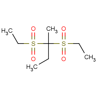 Butane,2,2-bis(ethylsulfonyl)-Structure,76-20-0Structure Butane,2,2-bis(ethylsulfonyl)- Structure,76-20-0Structure