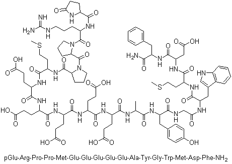 Pyr-arg-pro-pro-met-glu-glu-glu-glu-glu-ala-tyr-gly-trp-met-asp-phe-nh2Structure,81123-06-0Structure Pyr-arg-pro-pro-met-glu-glu-glu-glu-glu-ala-tyr-gly-trp-met-asp-phe-nh2 Structure,81123-06-0Structure