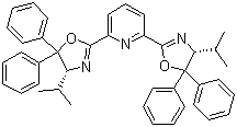 2,6-Bis((r)-4-isopropyl-5,5-diphenyl-4,5-dihydrooxazol-2-yl)pyridineStructure,828918-24-7Structure 2,6-Bis((r)-4-isopropyl-5,5-diphenyl-4,5-dihydrooxazol-2-yl)pyridine Structure,828918-24-7Structure