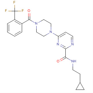 N-(2-cyclopropylethyl)-6-(4-(2-(trifluoromethyl)benzoyl)-piperazin-1-yl)pyridazine-3-carboxamideStructure,840489-32-9Structure N-(2-cyclopropylethyl)-6-(4-(2-(trifluoromethyl)benzoyl)-piperazin-1-yl)pyridazine-3-carboxamide Structure,840489-32-9Structure