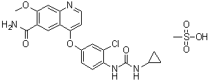 甲磺酸樂伐替尼結構式_857890-39-2結構式