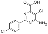 6-Amino-5-chloro-2-(4-chloro-phenyl)-pyrimidine-4-carboxylic acidStructure,858955-38-1Structure 6-Amino-5-chloro-2-(4-chloro-phenyl)-pyrimidine-4-carboxylic acid Structure,858955-38-1Structure