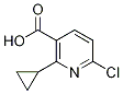 6-Chloro-2-cyclopropylnicotinicacidStructure,862695-75-8Structure 6-Chloro-2-cyclopropylnicotinicacid Structure,862695-75-8Structure