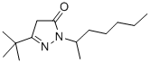 5-Tert-butyl-2-(1-methyl-hexyl)-2,4-dihydro-pyrazol-3-oneStructure,864685-48-3Structure 5-Tert-butyl-2-(1-methyl-hexyl)-2,4-dihydro-pyrazol-3-one Structure,864685-48-3Structure
