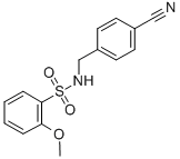 N-(4-cyano-benzyl)-2-methoxy-benzenesulfonamideStructure,864685-52-9Structure N-(4-cyano-benzyl)-2-methoxy-benzenesulfonamide Structure,864685-52-9Structure