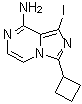 3-環(huán)丁基-1-碘-咪唑并[1,5-a]吡嗪-8-胺結(jié)構(gòu)式_867165-11-5結(jié)構(gòu)式