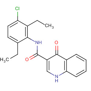 N-(3-氯-2,6-二乙基-苯基)-4-氧代-1H-喹啉-3-羧酰胺結(jié)構(gòu)式_873051-07-1結(jié)構(gòu)式