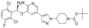 (R)-tert-butyl 4-(4-(6-amino-5-(1-(2,6-dichloro-3-fluorophenyl)ethoxy)pyridin-3-yl)-1h-pyrazol-1-yl)Structure,877399-51-4Structure (R)-tert-butyl 4-(4-(6-amino-5-(1-(2,6-dichloro-3-fluorophenyl)ethoxy)pyridin-3-yl)-1h-pyrazol-1-yl) Structure,877399-51-4Structure