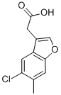 (5-Chloro-6-methyl-1-benzofuran-3-yl)acetic acidStructure,879475-90-8Structure (5-Chloro-6-methyl-1-benzofuran-3-yl)acetic acid Structure,879475-90-8Structure