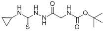 Tert-butyl(2-(2-(cyclopropylcarbamothioyl)hydrazinyl)-2-oxoethyl)carbamateStructure,883008-24-0Structure Tert-butyl(2-(2-(cyclopropylcarbamothioyl)hydrazinyl)-2-oxoethyl)carbamate Structure,883008-24-0Structure