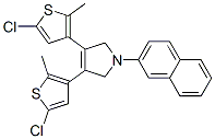 3,4-Bis-(5-chloro-2-methyl-thiophen-3-yl)-1-naphthalen-2-yl-2,5-dihydro-1h-pyrroleStructure,885122-58-7Structure 3,4-Bis-(5-chloro-2-methyl-thiophen-3-yl)-1-naphthalen-2-yl-2,5-dihydro-1h-pyrrole Structure,885122-58-7Structure