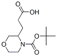 3-(2-羧基乙基)-嗎啉-4-羧酸叔丁酯結(jié)構(gòu)式_885274-05-5結(jié)構(gòu)式