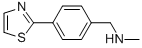 N-methyl-4-(1,3-thiazol-2-yl)benzylamineStructure,886851-31-6Structure N-methyl-4-(1,3-thiazol-2-yl)benzylamine Structure,886851-31-6Structure
