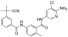 N-(6-氨基-5-氯-3-吡啶)-5-[[3-(1-氰基-1-甲基乙基)苯甲?；鵠氨基]-2-甲基苯甲酰胺結(jié)構(gòu)式_896159-45-8結(jié)構(gòu)式