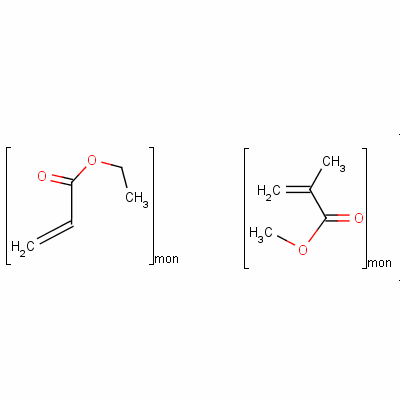 Poly(methyl methacrylate-co-ethyl acrylate)Structure,9010-88-2Structure Poly(methyl methacrylate-co-ethyl acrylate) Structure,9010-88-2Structure