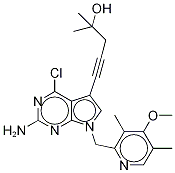 5-[2-Amino-4-chloro-7-[(4-methoxy-3,5-dimethyl-2-pyridinyl)methyl]-7h-pyrrolo[2,3-d]pyrimidin-5-yl]-2-methyl-4-pentyn-2-ol Structure,911397-80-3Structure