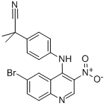 2-(4-(6-Bromo-3-nitroquinolin-4-ylamino)phenyl)-2-methylpropanenitrileStructure,915019-51-1Structure 2-(4-(6-Bromo-3-nitroquinolin-4-ylamino)phenyl)-2-methylpropanenitrile Structure,915019-51-1Structure