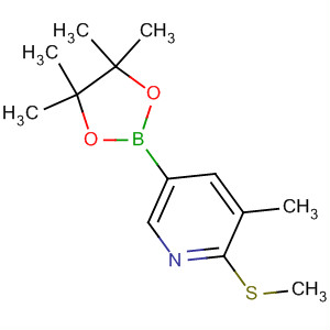 3-Methyl-2-(methylthio)-5-(4,4,5,5-tetramethyl-1,3,2-dioxaborolan-2-yl)-pyridineStructure,918350-15-9Structure 3-Methyl-2-(methylthio)-5-(4,4,5,5-tetramethyl-1,3,2-dioxaborolan-2-yl)-pyridine Structure,918350-15-9Structure