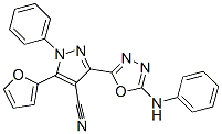 5-(2-呋喃)-1-苯基-3-[5-(苯基氨基)-1,3,4-噁二唑-2-基]-1H-吡唑-4-甲腈結(jié)構(gòu)式_933065-65-7結(jié)構(gòu)式