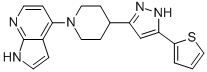 4-[4-[5-(2-噻吩)-1H-吡唑-3-基]-1-哌啶基]-1H-吡咯并[2,3-B]吡啶結構式_944956-01-8結構式