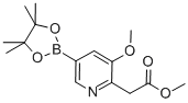 2-Pyridineacetic acid, 3-methoxy-5-(4,4,5,5-tetramethyl-1,3,2-dioxaborolan-2-yl), methyl esterStructure,947688-89-3Structure 2-Pyridineacetic acid, 3-methoxy-5-(4,4,5,5-tetramethyl-1,3,2-dioxaborolan-2-yl), methyl ester Structure,947688-89-3Structure