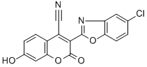 3-(5-Chloro-2-benzoxazolyl)-4-cyano-7-hydroxycoumarinStructure,97477-81-1Structure 3-(5-Chloro-2-benzoxazolyl)-4-cyano-7-hydroxycoumarin Structure,97477-81-1Structure
