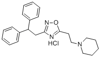 1-[2-[3-(2,2-二苯基乙基)-1,2,4-噁二唑-5-基]乙基]哌啶鹽酸鹽結(jié)構(gòu)式_982-43-4結(jié)構(gòu)式