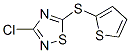 3-Chloro-5-(thiophen-2-ylthio)-1,2,4-thiadiazoleStructure,98816-24-1Structure 3-Chloro-5-(thiophen-2-ylthio)-1,2,4-thiadiazole Structure,98816-24-1Structure