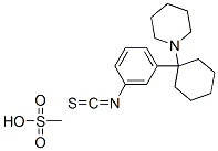 1-[1-(3-異硫氰酸基苯基)環(huán)己基]哌啶甲烷磺酸酯(1:1)結(jié)構(gòu)式_99287-12-4結(jié)構(gòu)式