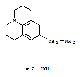 1-(2,3,6,7-四氫-1h,5h-吡啶并[3,2,1-ij]-喹啉-9-基)甲胺雙鹽酸鹽結(jié)構(gòu)式_102489-73-6結(jié)構(gòu)式