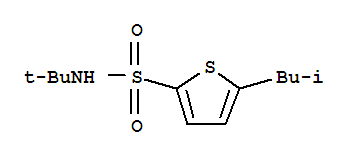 2-Thiophenesulfonamide, N-(1,1-dimethylethyl)-5-(2-methylpropyl)-Structure,146013-28-7Structure 2-Thiophenesulfonamide, N-(1,1-dimethylethyl)-5-(2-methylpropyl)- Structure,146013-28-7Structure