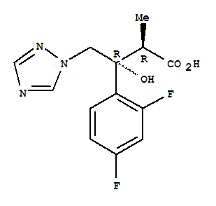 (αr,βr)-β-(2,4-difluorophenyl)-β-hydroxy-α-methyl-1h-1,2,4-triazole-1-butanoic acidStructure,166948-49-8Structure (αr,βr)-β-(2,4-difluorophenyl)-β-hydroxy-α-methyl-1h-1,2,4-triazole-1-butanoic acid Structure,166948-49-8Structure