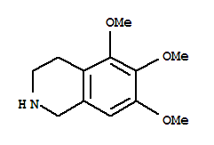 Isoquinoline,1,2,3,4-tetrahydro-5,6,7-trimethoxy-Structure,1745-06-8Structure Isoquinoline,1,2,3,4-tetrahydro-5,6,7-trimethoxy- Structure,1745-06-8Structure