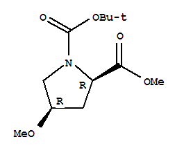1,2-Pyrrolidinedicarboxylic acid, 4-methoxy-, 1-(1,1-dimethylethyl) 2-methyl ester, (2R,4R)-Structure,200184-86-7Structure 1,2-Pyrrolidinedicarboxylic acid, 4-methoxy-, 1-(1,1-dimethylethyl) 2-methyl ester, (2R,4R)- Structure,200184-86-7Structure