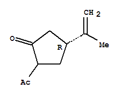 (4r)-(9ci)-2-乙?；?4-(1-甲基乙烯)-環(huán)戊酮結(jié)構(gòu)式_200882-11-7結(jié)構(gòu)式